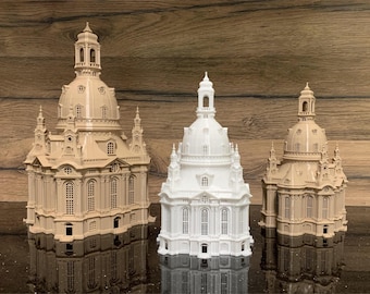 Frauenkirche - Das Wahrzeichen von Dresden als 3D gedruckte LED Lampe (exklusive Verkaufslizenz vom Designer)