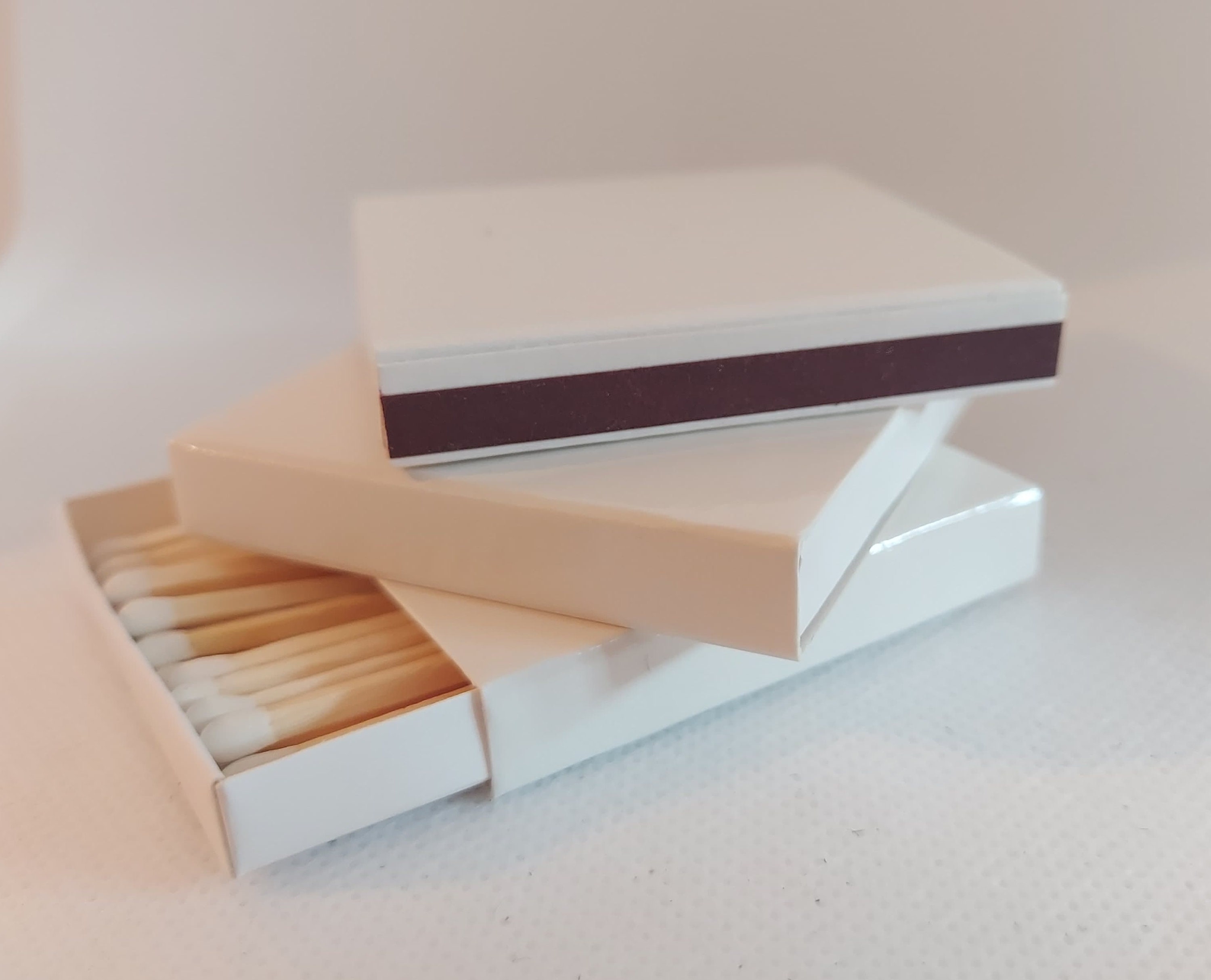 100 x Plain White Square Matchboxes 55 x 55 x 9mm Etsy