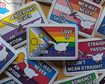 LGBTQIA+ Goose-themed Pride Stickers - 25 different sticker options