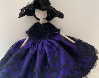 Boneca de fada vintage feita à mão