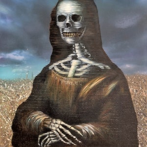 Gioconda of the mined rye field, Mona Lisa, Art Painting, Wall Art, Original Technique, Classic art