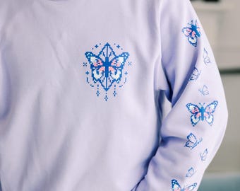 Butterfly Pixel Sweater