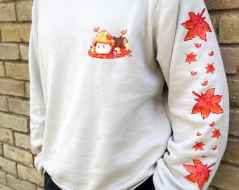 Maplestory-Inspired Maple Pixel Sweater