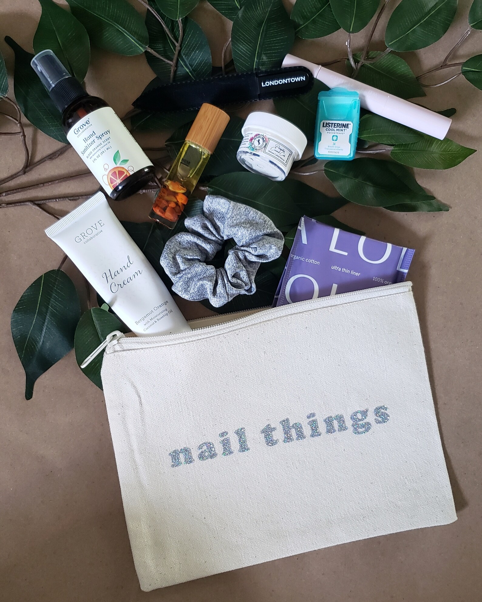 Nail polish zipper pouch Glitter Nail things Nail pouch Etsy