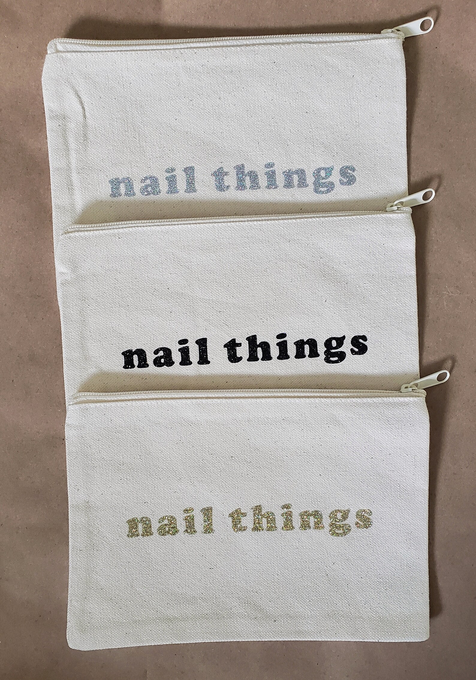 Nail Polish Zipper Pouch Glitter Nail Things Nail Pouch Etsy