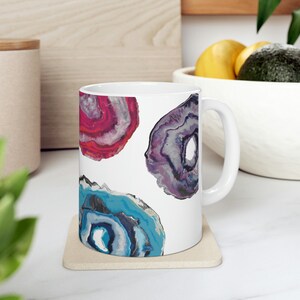 Geode Agate Colorful Mug Crystal Love Ceramic Mug 11oz