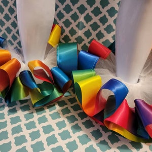 Adult Rainbow Tutu Anklet, Tutu socks, Detachable Tutu Socks, Ruffle Anklet, Ruffle Socks, Detachable Ruffle Socks, Detachable Socks