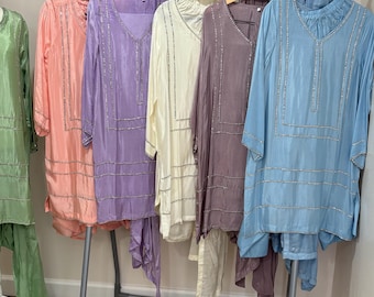 conjunto de farshi shalwar de moda con camisa corta farshi shalwar y lujosa dupatta