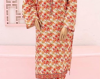 beautiful ready to wear Binsaeed cord sets. Kurti and trouser floral printed size medium 42