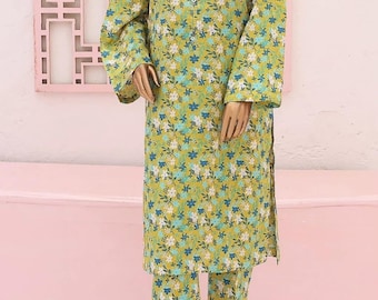 beautiful ready to wear Binsaeed cord sets. Kurti and trouser floral printed
