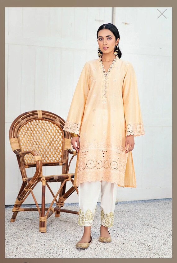 Buy Pakistani indian Embroidered Designer Luxury Shirt kurta Ready