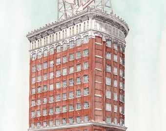 Kansas City Western Auto Building - Giclee Print - FREE SHIPPING