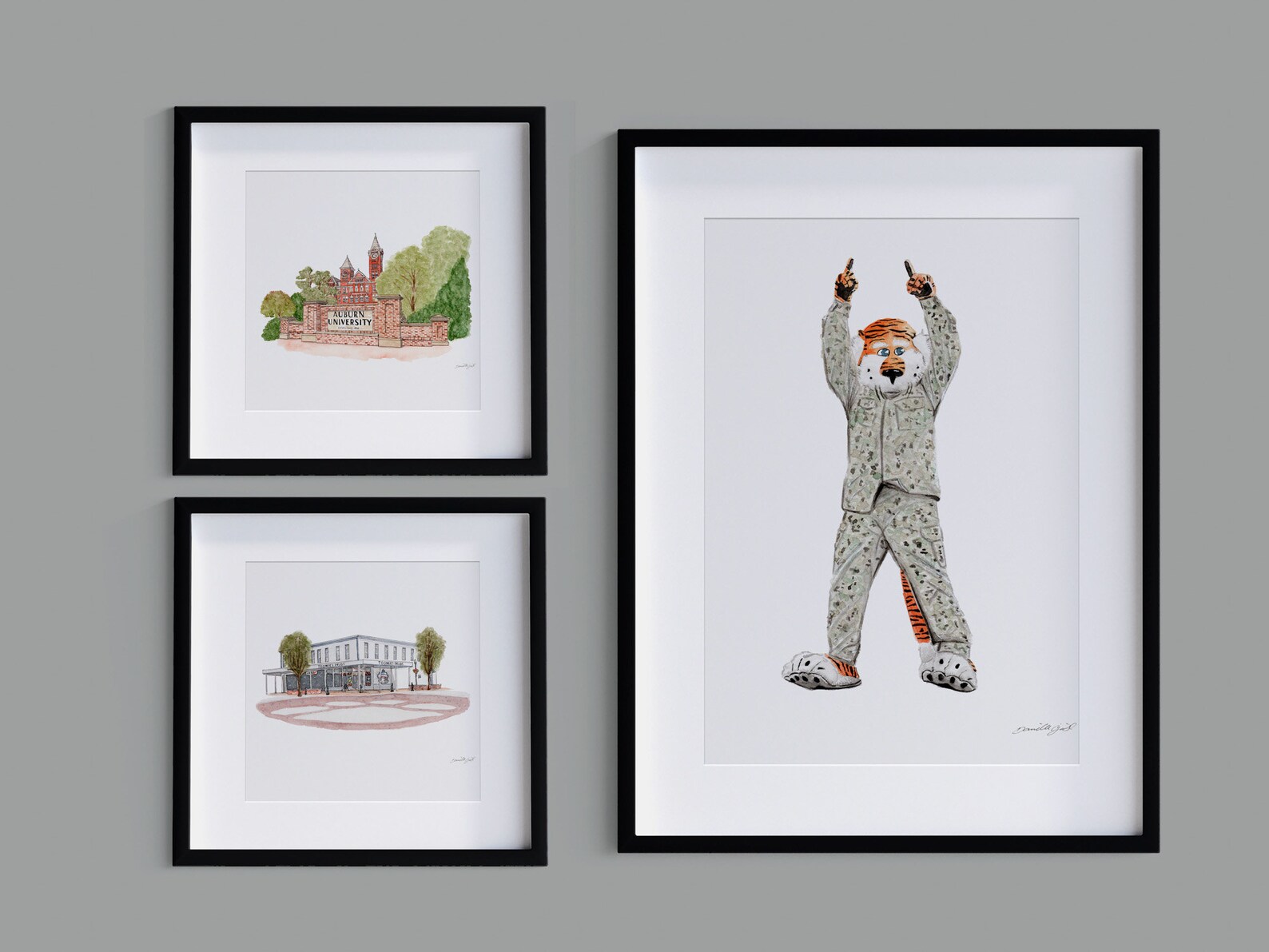 Toomer's Corner Auburn Watercolor Painting Giclee Print FREE SHIPPING ...