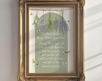 Practical Magic Owens Sisters Apothecary Poster - Witchy Wall Art Decor - Digital Download