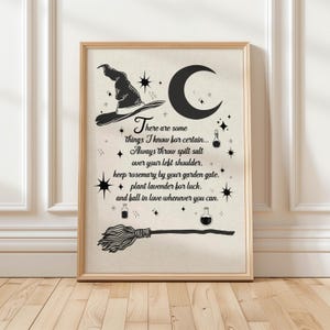 Practical Magic Inspired Owens Sisters Apothecary Halloween Wall Art Print - Witchy Autumn Decor