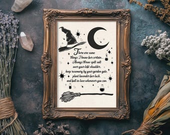 Practical Magic Inspired Owens Sisters Apothecary Halloween Wall Art Print - Witchy Autumn Decor