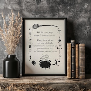 Witchcore Halloween Art Print: Practical Magic Owens Sisters Apothecary Wall Decor - Pagan Witchy Gift