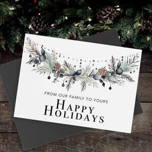 Carte de Noël noir et or imprimable, carte de voeux de vacances, carte de Noël, carte imprimable de téléchargement numérique, cartes de vacances vierges, cartes 5 x 7