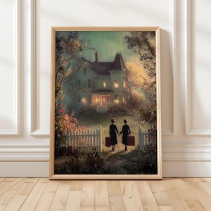 Practical Magic Inspired Witchy Victorian House Wall Art, Witchcore Decor ( Digital Download )