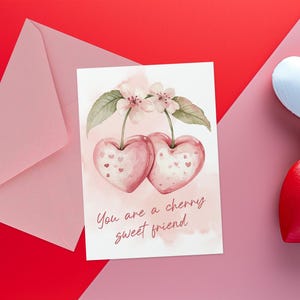 Carte imprimable Saint-Valentin pour amis - Saint-Valentin vierge 5 x 7