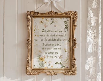 Practical Magic Sally Owens Quote Print: Halloween Witchy Wall Decor, Apothecary Art, Love Dream Inspiration