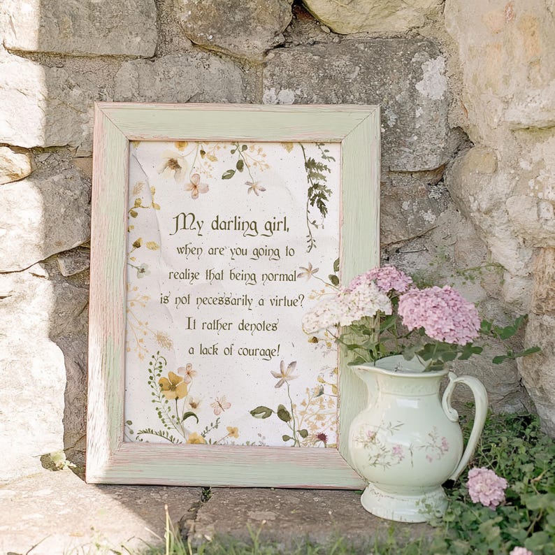 My Darling Girl Quote Print, Practical Magic Botanical Wall Art ...