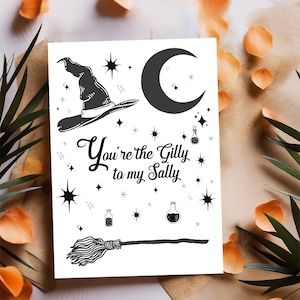 Carte Gilly & Sally inspirée de la magie pratique - Anniversaire pour soeur ou meilleure amie - Cadeau vierge 5 x 7, Owen's Sisters