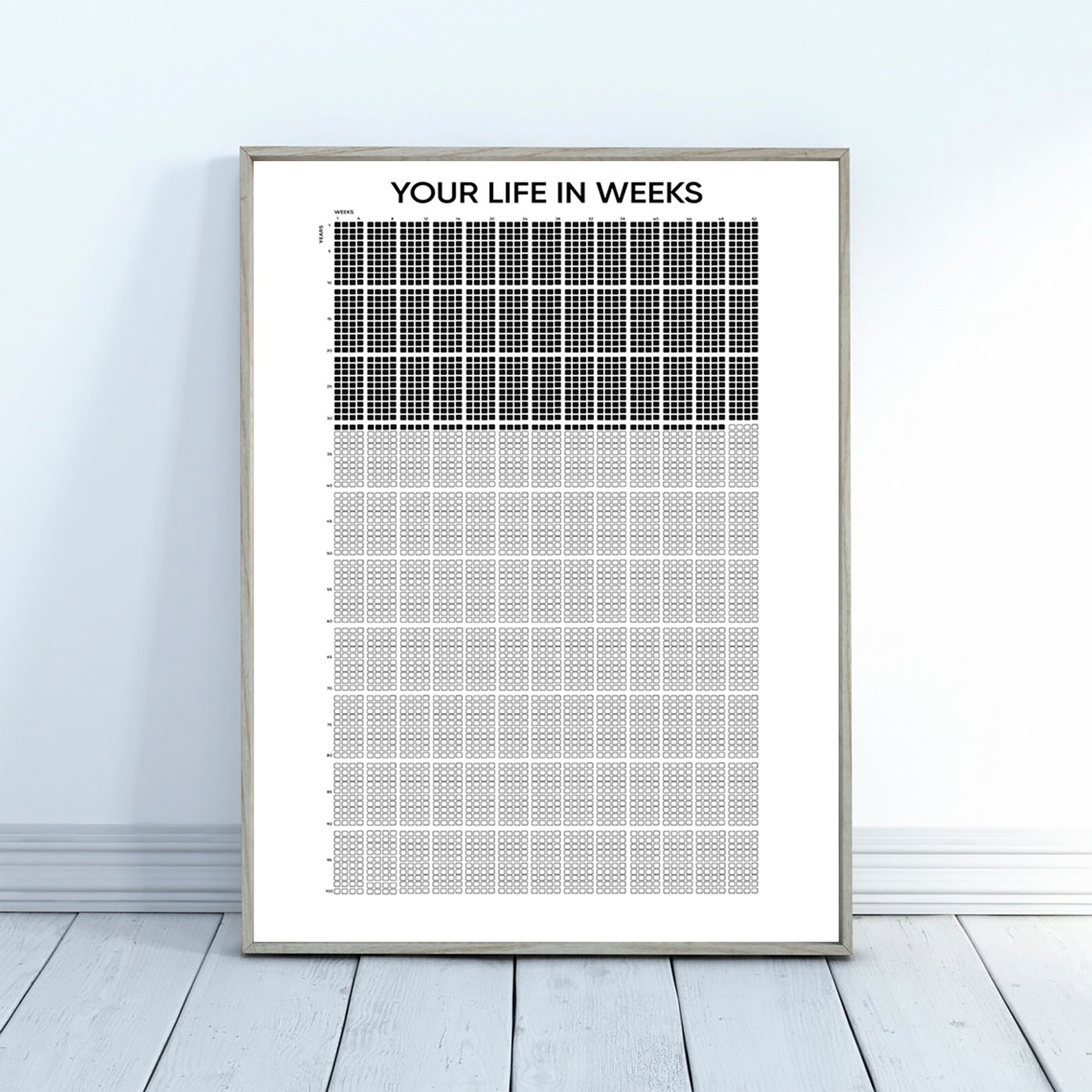 Life in Weeks Poster Weeks of My Life Poster Your Life in | Etsy UK