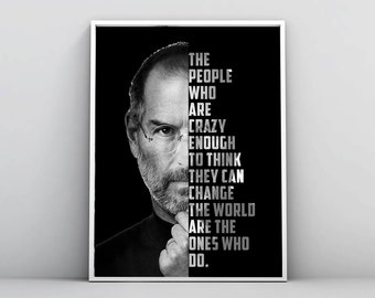Details about   Steve Jobs Inspirational Wall Art Print Motivational Quote Poster Decor Gift him