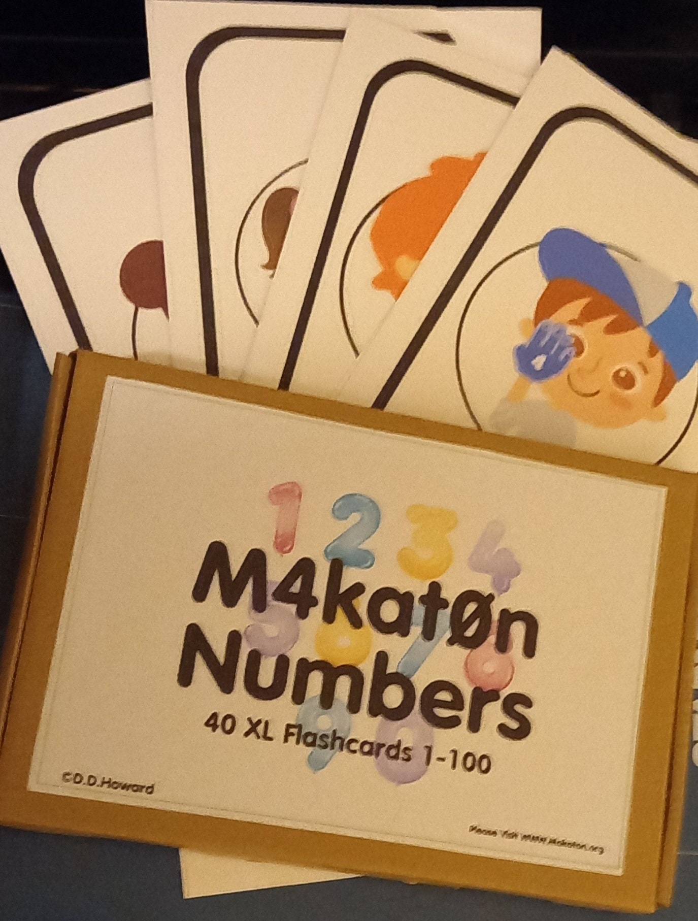 40 XL A5 Number 1-100 Makaton Flashcards Free A4 Poster Sen Salt Autism