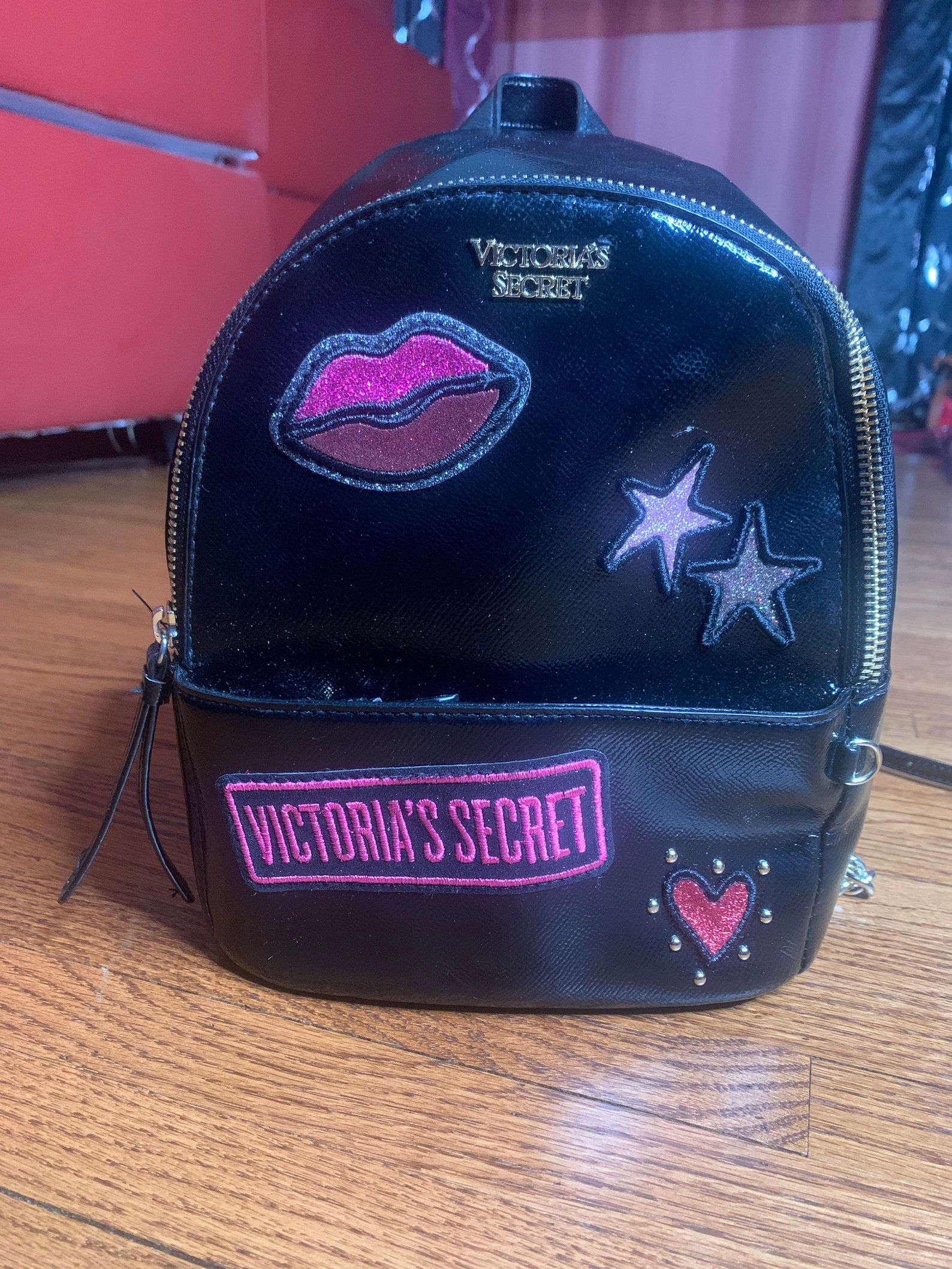 Black Victoria Secret Mini backpack | Etsy