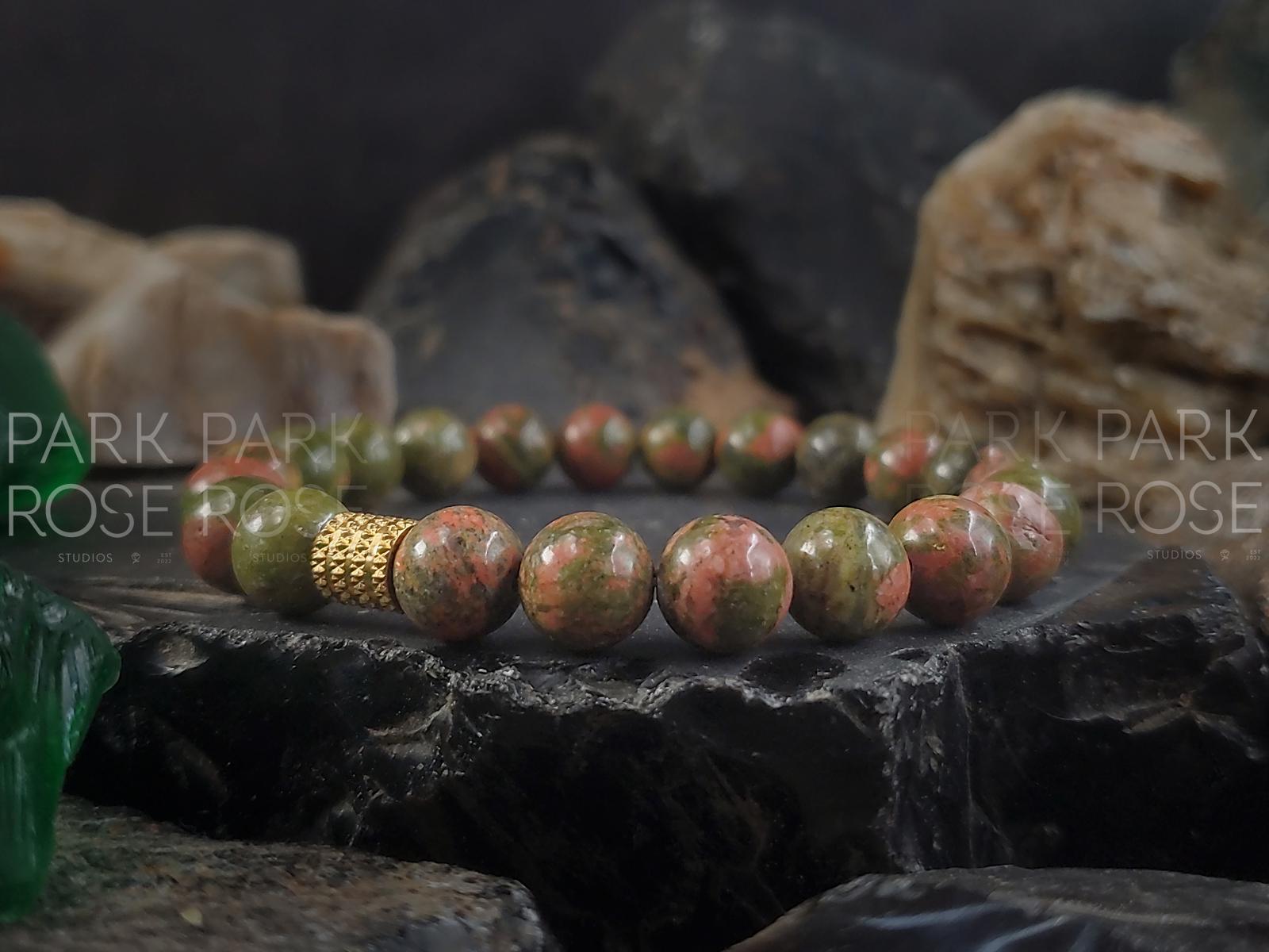 Unakite Bracelet - Etsy