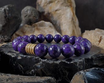 Bracciale Con Pietre Preziose Da 8 Mm, Pietra Naturale Curativa Braccialetto Di Perle Da Donna~p135809712