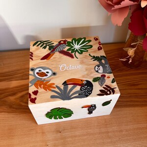 Boîte à souvenirs personnalisée, boîte naissance bois, coffret naissance personnalisé, boite en bois bébé, coffret en bois personnalisé