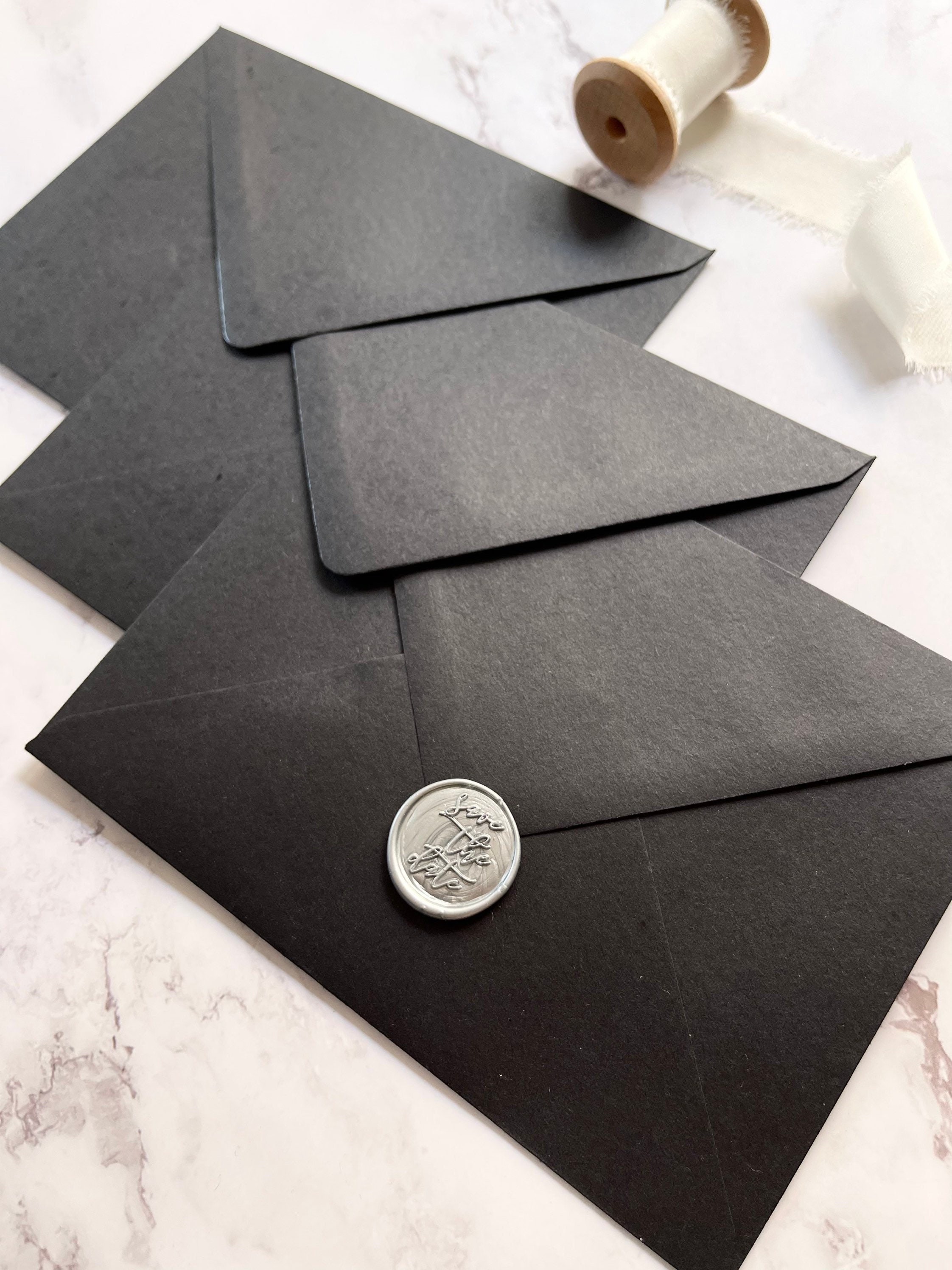 Black Envelopes, Size A7 or A6, Pack of 25