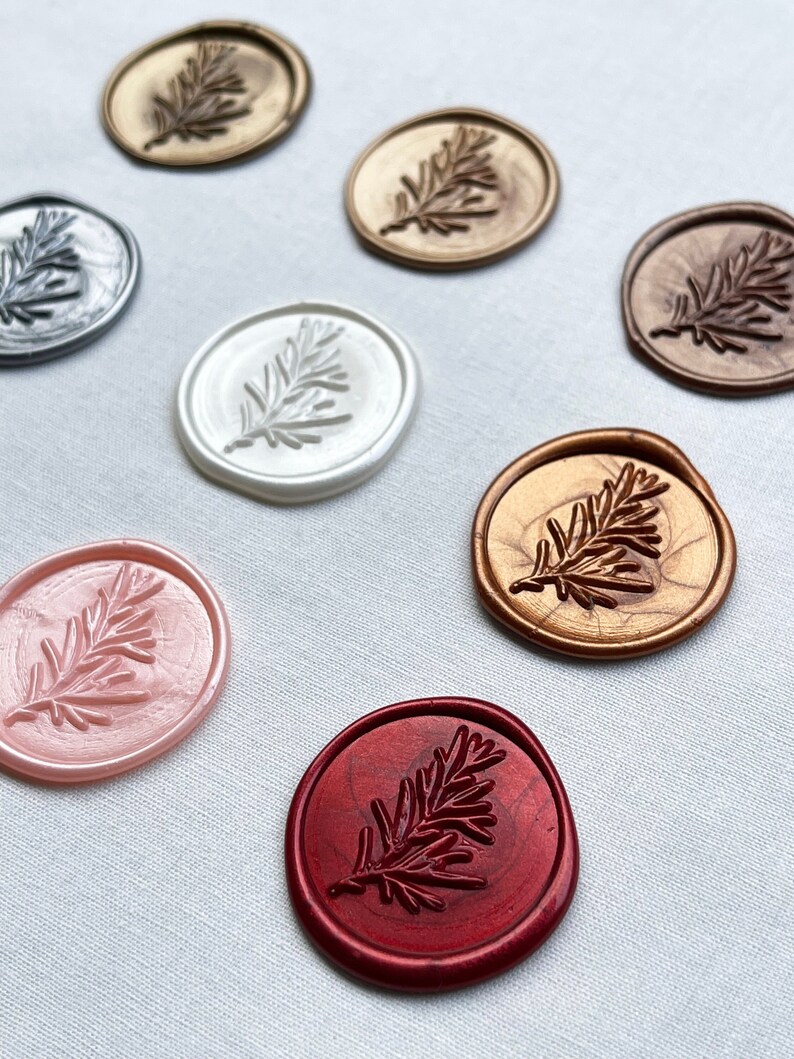Rosemary Self Adhesive Wax Seal Botanical Leaf Wax Seal Etsy UK