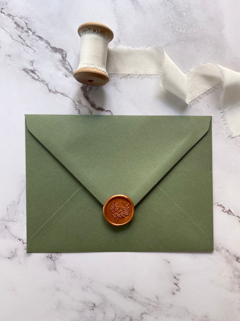 Olive Green Envelope Sage Green Envelope C5 or 5x7 Etsy UK