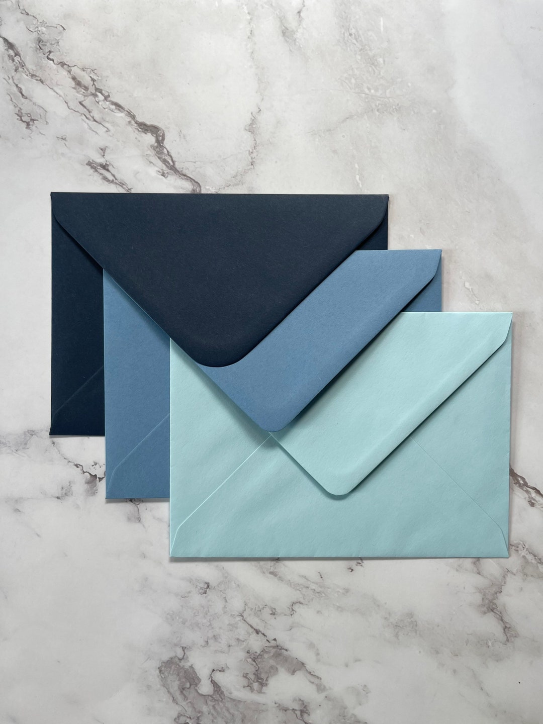 Navy Blue Envelope, Vintage Blue Envelope, Baby Blue Envelope, C5 or 5x7 133x184mm, Blue