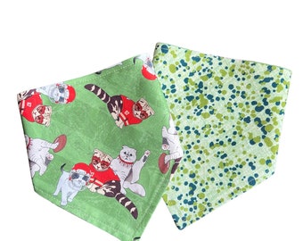 The Kitties, Reversible Snap-on Pet Bandana, for Cats and Dogs, Cat Bandana, Dog Bandana, Dog and Cat Mom Gifts