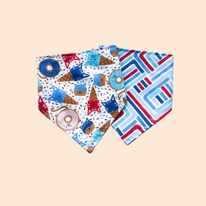 Meow Cones, Reversible Snap-on Pet Bandana, for Cats and Dogs, Cat Bandana, Dog Bandana, Dog and Cat Mom Gifts, Dog Scarf