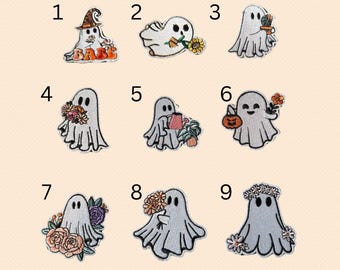 Ghost Embroidered Patch Add-on, Add Patch to Your Bandana, Customize Your Bandana, Halloween