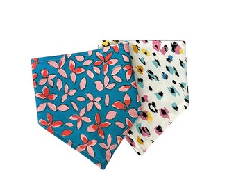 Wild Petals, Reversible Snap-on Pet Bandana, for Cats and Dogs, Cat Bandana, Dog Bandana, Dog and Cat Mom Gifts