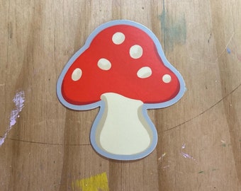 Mushroom - Sticker - Red