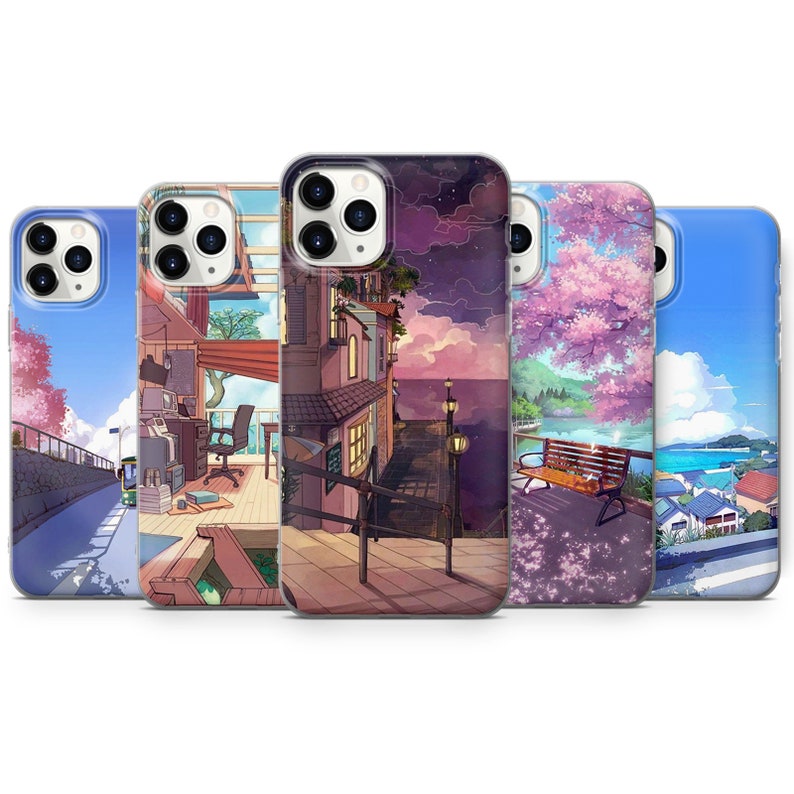 Anime Phone Case Lofi Cases for iPhone 14, 13, 11 Pro, 12, XR, XS, X, 8, 7, SE Samsung A12, S20, S21, S22, A40, A73, A53, Huawei P30 Lite 