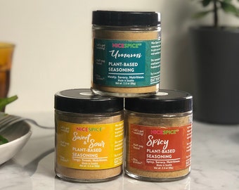 Set of 3 - Umami, Spicy, Sweet & Sour - Choose Your Flavors - Plant-Based Seasoning