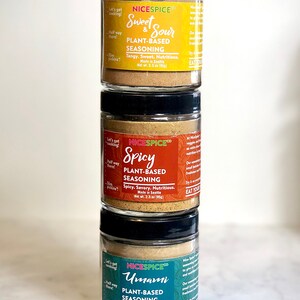 Set of 3 Umami, Spicy, Sweet & Sour Choose Your Flavors Plant-Based Seasoning zdjęcie 2