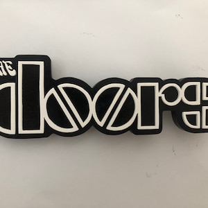Classic Rock Band - The Doors  - Wood Sign