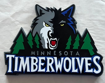 Minnesota Timberwolves Wood Sign