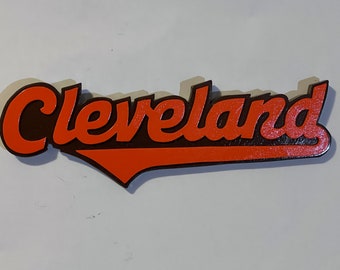 Cleveland Browns Script Wood Sign