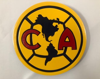 Club America Soccer Team Wood Sign